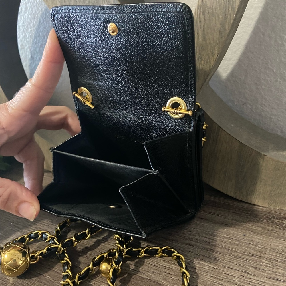 ⚜️🖤 Mini Chanel Wallet on a Chain Adjustable Wallet Crossbody to Belt Bag - Picture 9 of 16